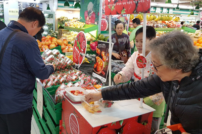김해시는 지난 13일부터 16일까지 한림딸기의 수출확대를 위해 한림농협과 함께 마카오 ‘Dairy Farm San Miu Supermarket’을 방문해 딸기판촉행사를 했다.