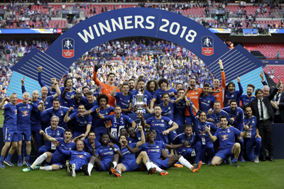 2017-2018 FA컵 우승팀인 첼시.