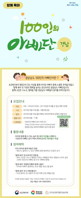 ‘경남 100인의 아빠단’ 모집 포스터.