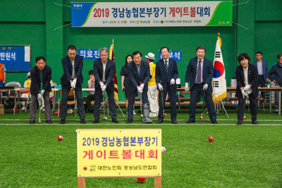 2019 경남농협본부장기 노인게이트볼대회가 지난 3일 김해시민체육공원 내 게이트볼장에서 열렸다.