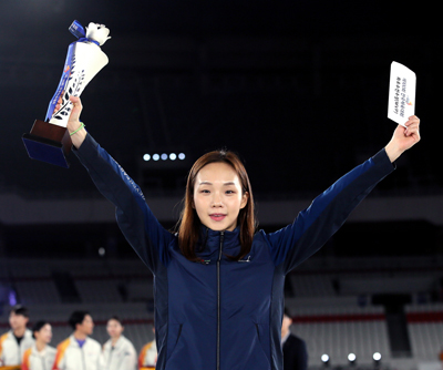 올해 대한민국 여성체육대상 수상자로 선정된 수영선수 김서영.