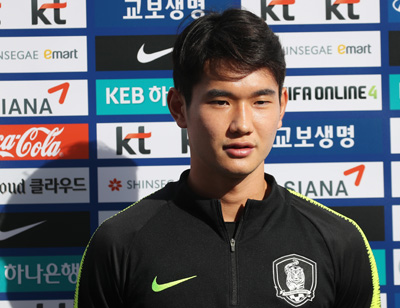 22세 이하(U-22) 축구 대표팀의 미드필더 김진규 선수.