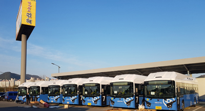 9일부터 7번 노선에 투입되는 김해시 친환경 전기버스.