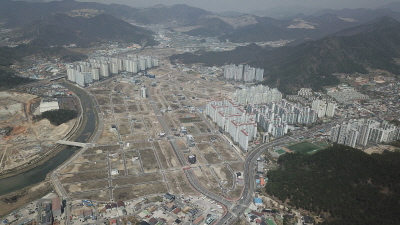 사업 신청 17년 만에 준공된 김해시 주촌선천지구 전경.