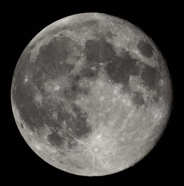 ﻿정월대보름 보름달 관측 모습.