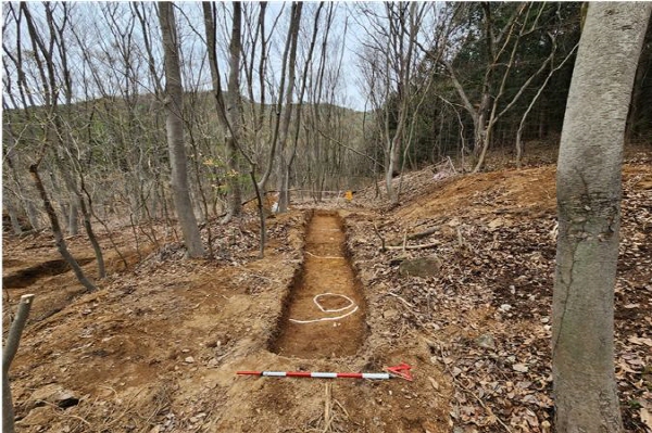 ﻿김해 상동면 묵방리 10번지 긴급발굴조사에서 발견된 가마터.